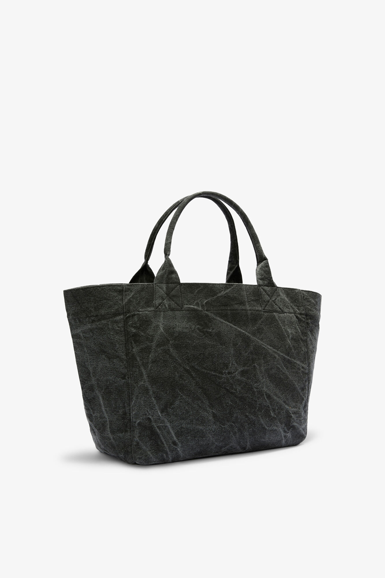 Daisy Duck Bleached Medium Tote, Recycled Cotton, in colour Black Oyster - 2 - GANNI