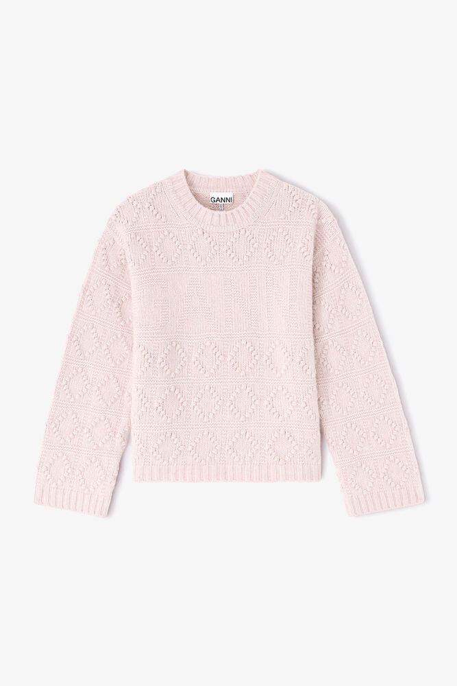 Cotton Wool Bubble Jumper, Chalk Pink