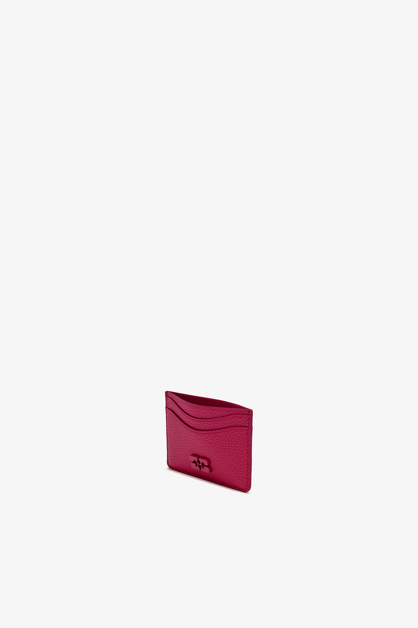 Bou Card Holder in Red, Recycled Polyester, in colour Persian Red - 3 - GANNI