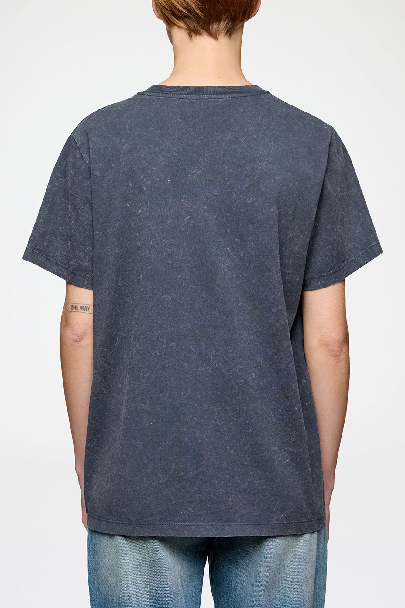 T-Shirt mit Rose, Recycled Cotton, in colour Phantom - 3 - GANNI