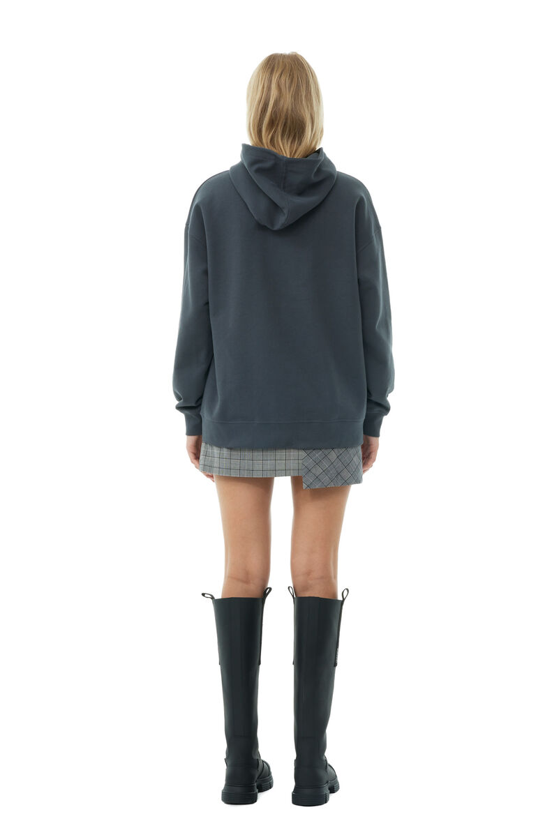 Grey Isoli Oversized Hoodie, Cotton, in colour Volcanic Ash - 4 - GANNI