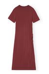 Maxi T-Shirt Dress, Elastane, in colour Merlot - 2 - GANNI