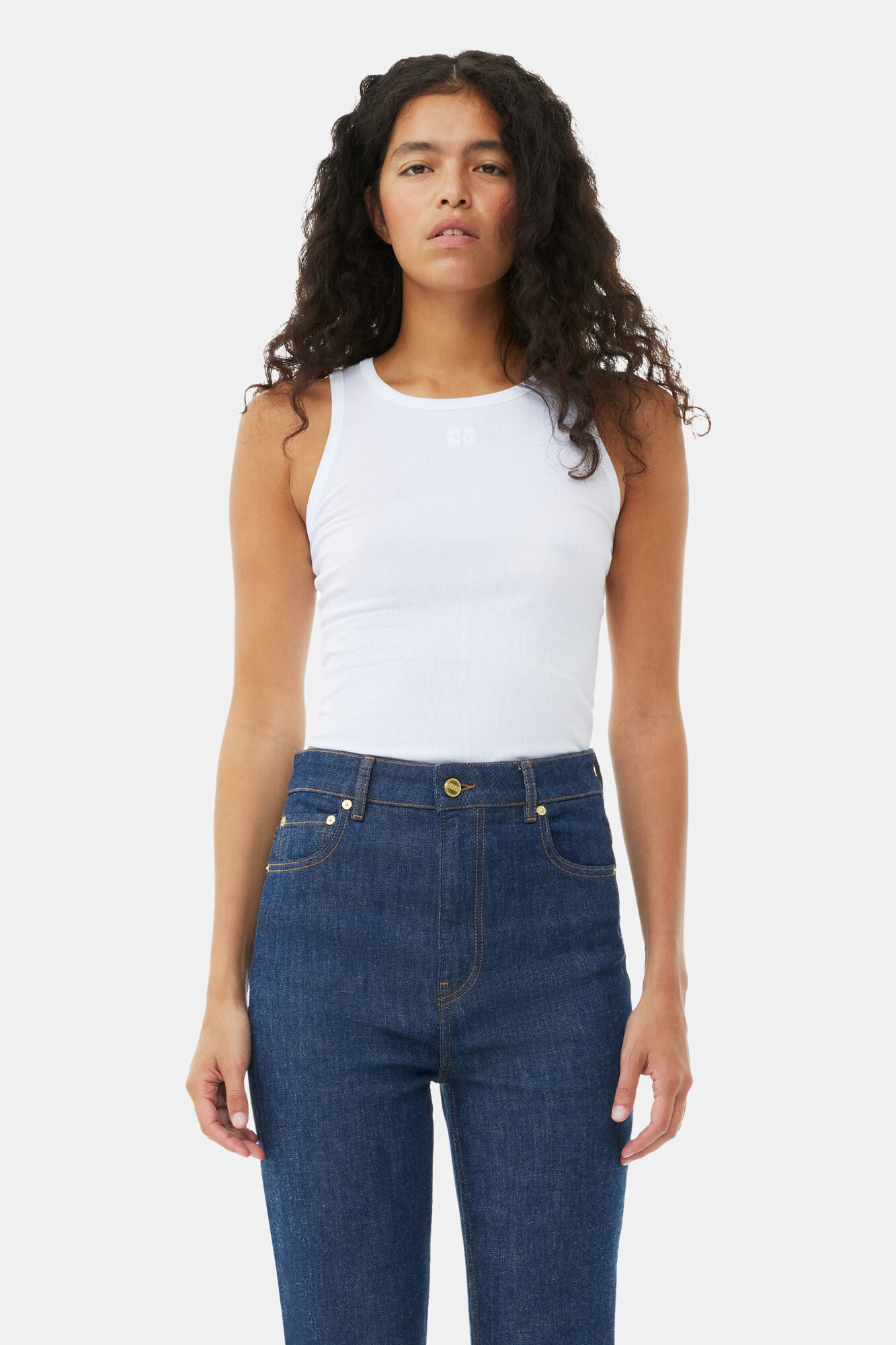 Rinse Stretch Iry Jeans, Cotton, in colour Rinse - 2 - GANNI