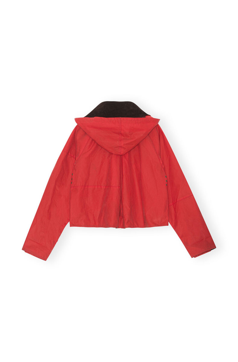 GANNI X Barbour Spey Jacket, in colour Fiery Red - 2 - GANNI