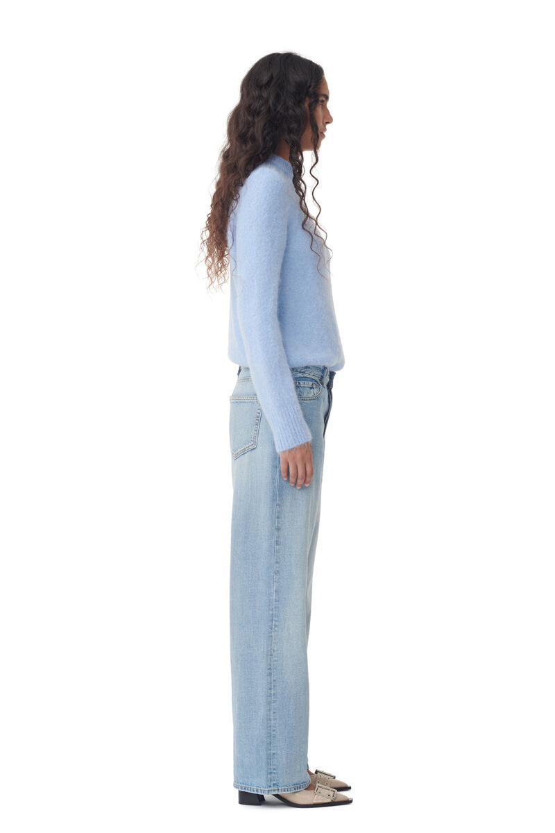 Izey Jeans , Cotton, in colour Light Blue Vintage - 2 - GANNI