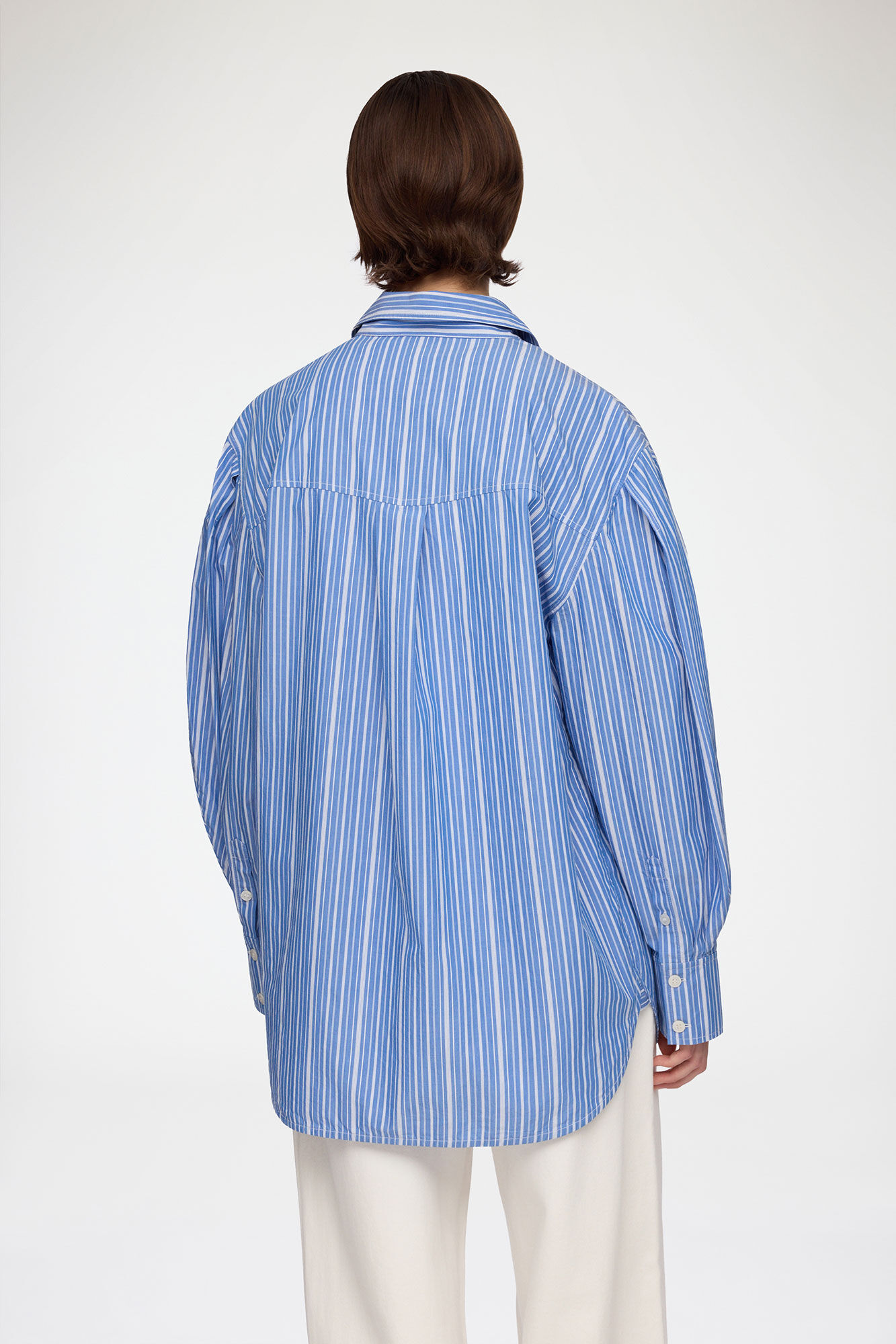 Shirt in Striped Cotton | GANNI US