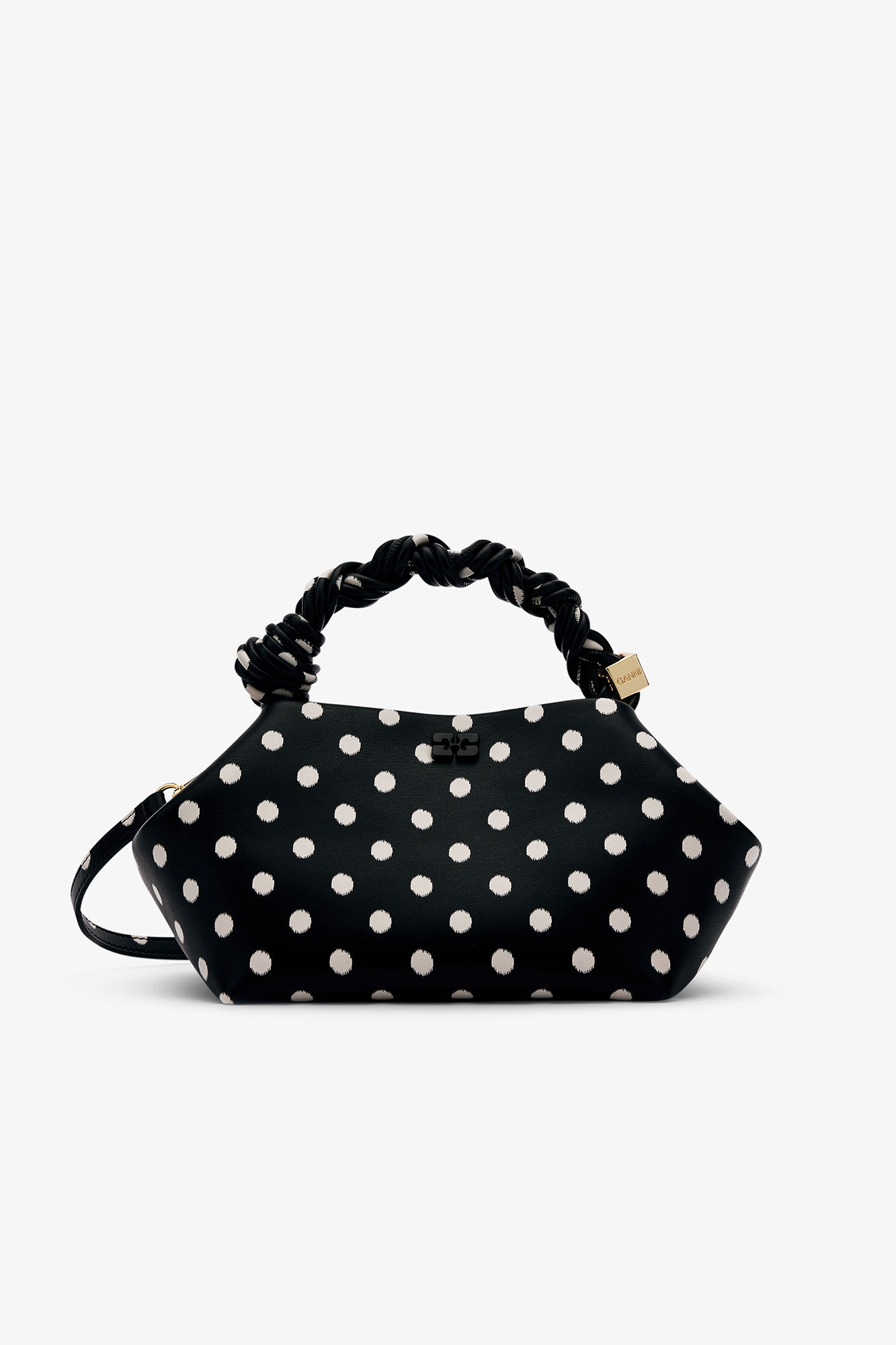 Polka-Dot Small Bou Bag, in colour Black - 1 - GANNI