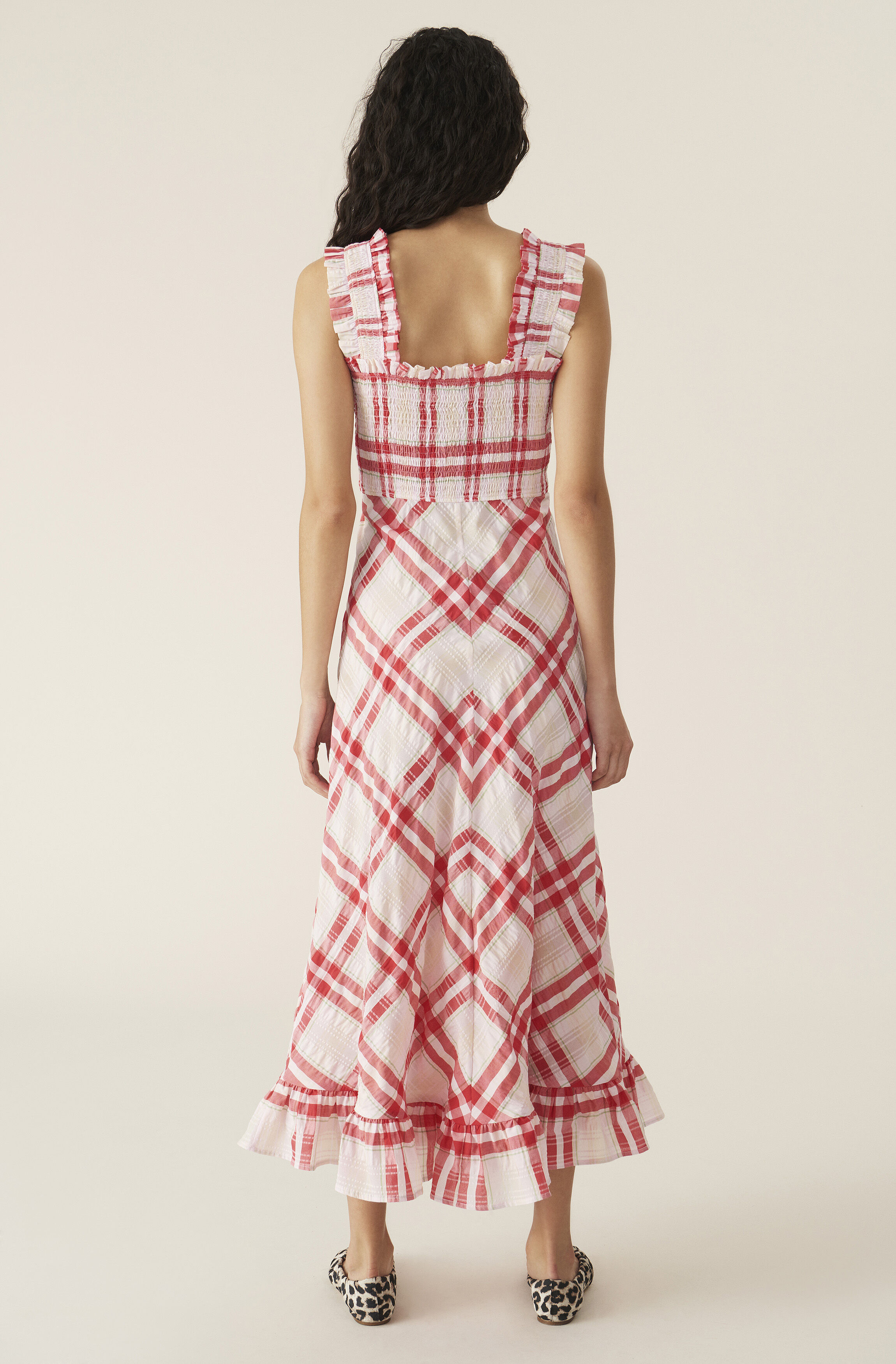 seersucker maxi skirt