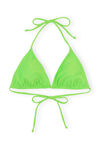 Bikinitopp med snøring, Elastane, in colour Lime Popsicle - 1 - GANNI