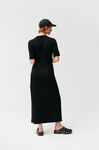 Maxi T-Shirt Dress, Elastane, in colour Black - 3 - GANNI