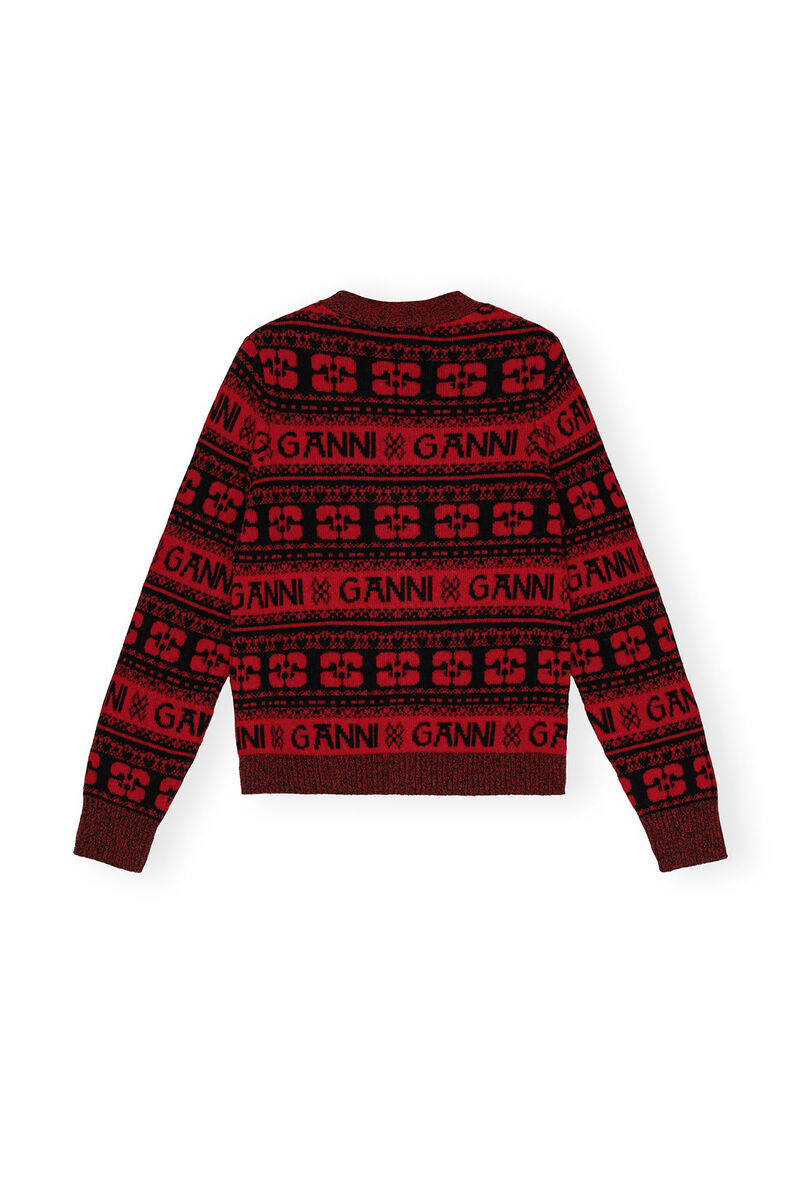 Red Emblem Cardigan Unisex main image 1