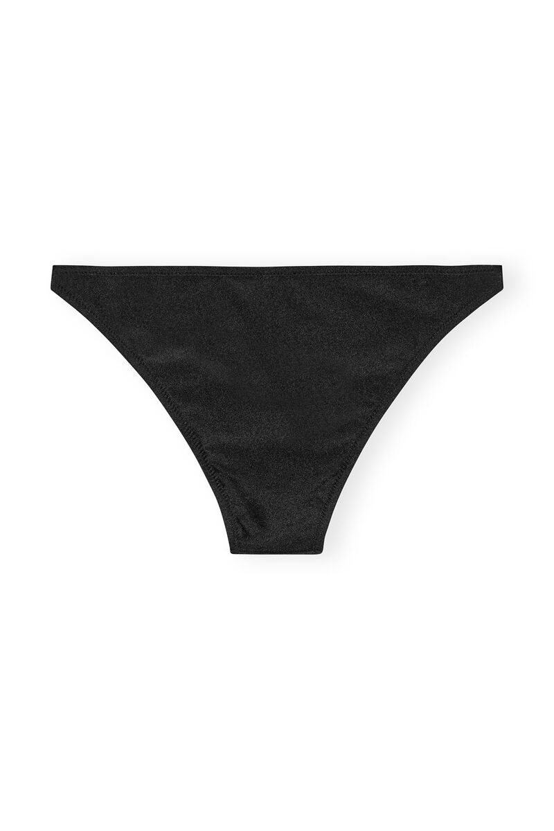 Black Emblem Mini-truser, Nylon, in colour Black - 2 - GANNI