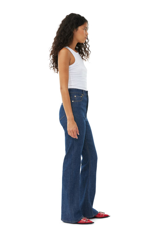 Rinse Stretch Iry Jeans, Cotton, in colour Rinse - 3 - GANNI