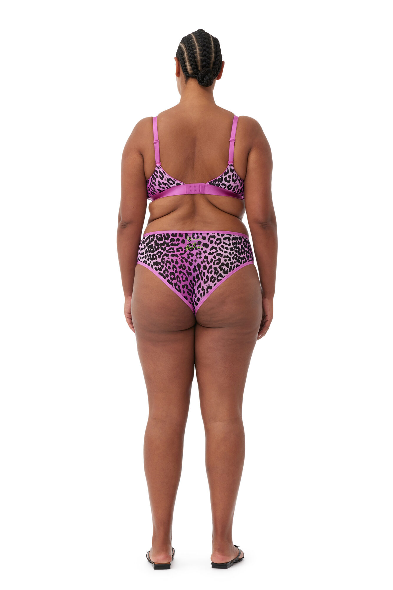 GANNI x Parade Silky Mesh Bralette, Elastane, in colour Pink Tulle - 7 - GANNI