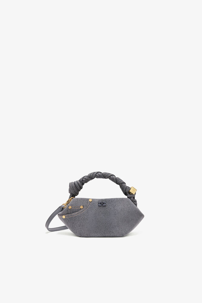 Washed Grey Mini Bou Bag, Lava Smoke