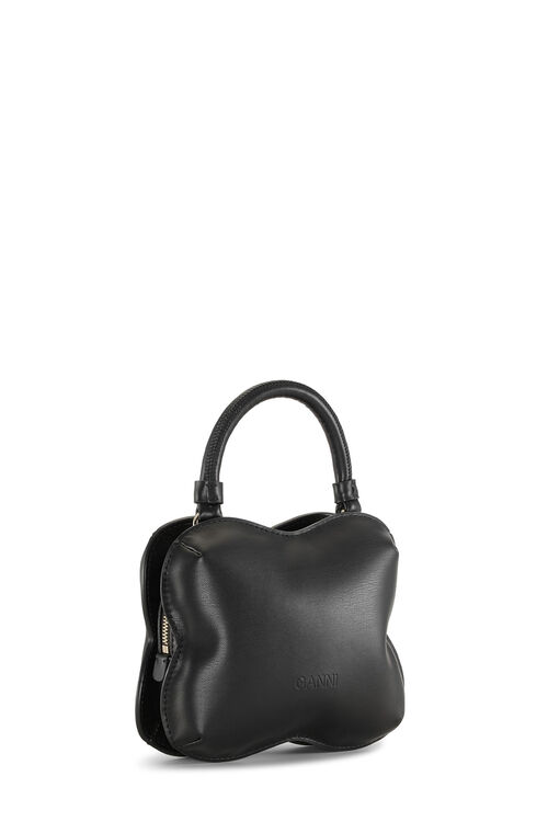 Black Small Butterfly Crossbody Bag, Polyester, in colour Black - 3 - GANNI