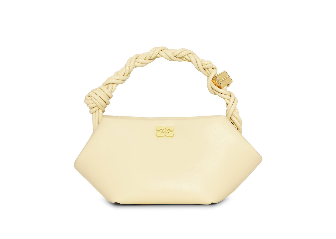 Yellow Mini GANNI Bou Bag, Polyester, in colour Yellow Cream - 1 - GANNI