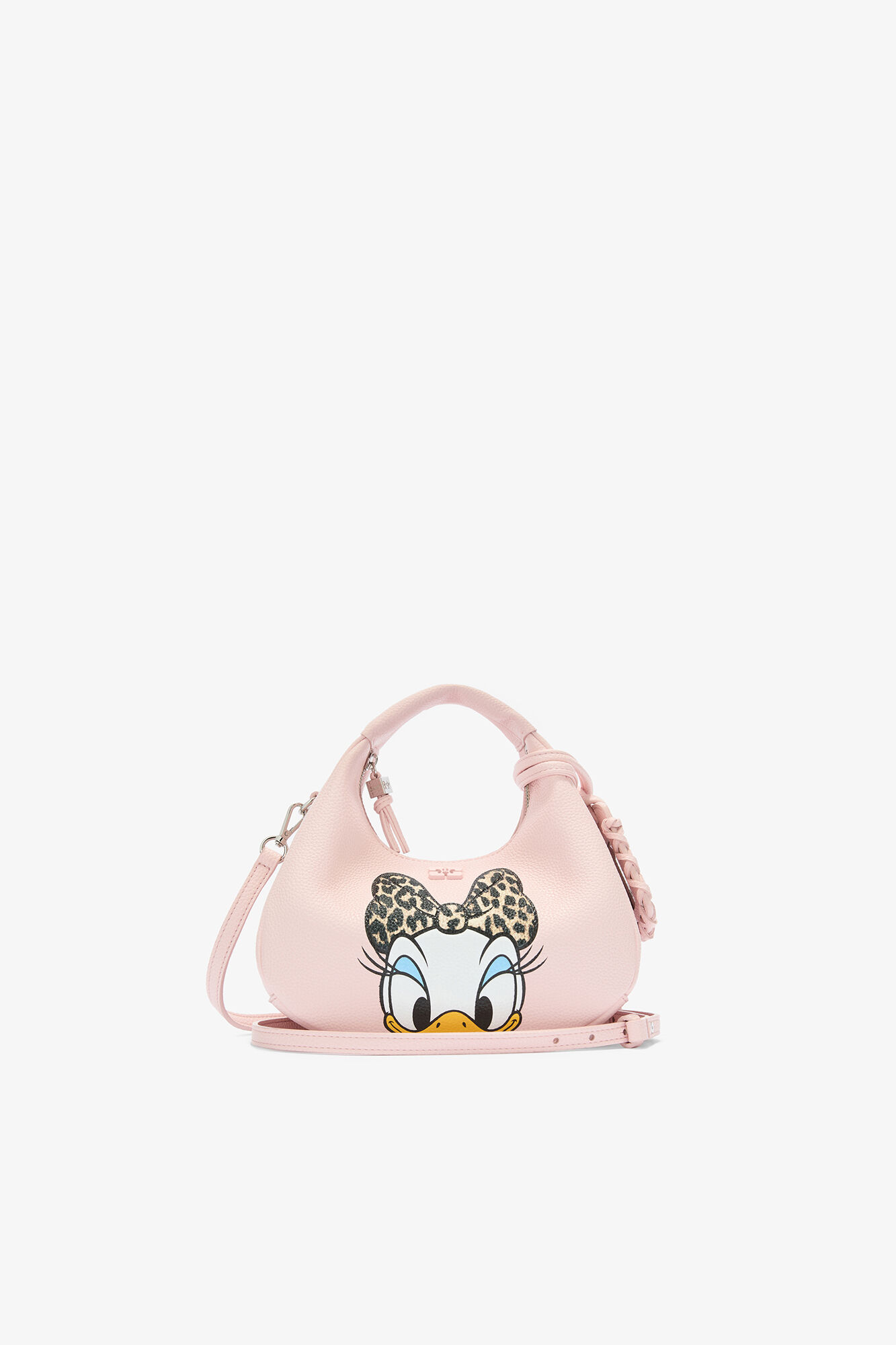 ピンクのデイジーダック ミニホボバッグ, Recycled Polyester, in colour Chalk Pink - 1 - GANNI