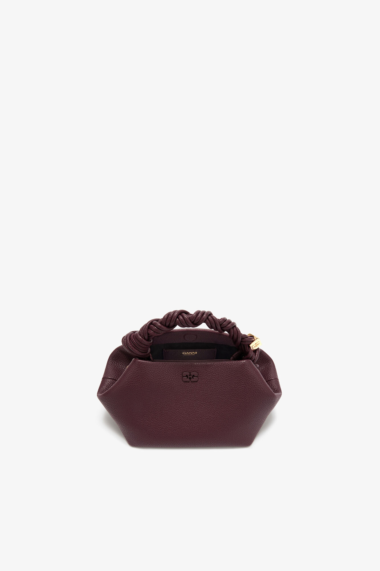 Port Royale Small Bou Bag in Grained Burgundy | GANNI US