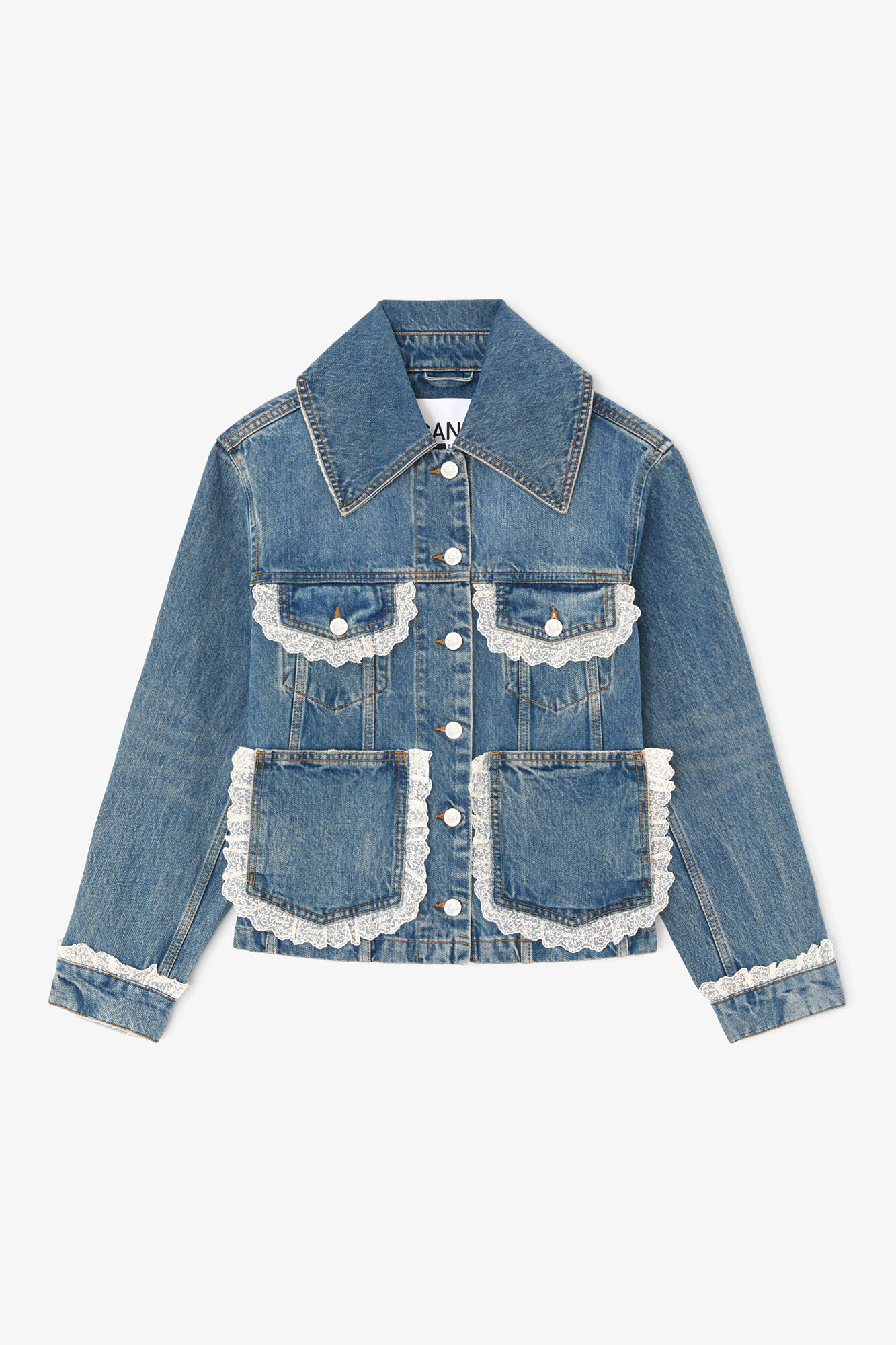 ジャケット・アウター EG - CardiganJKT - 12oz Denim L Jacket in Rigid Denim | GANNI US