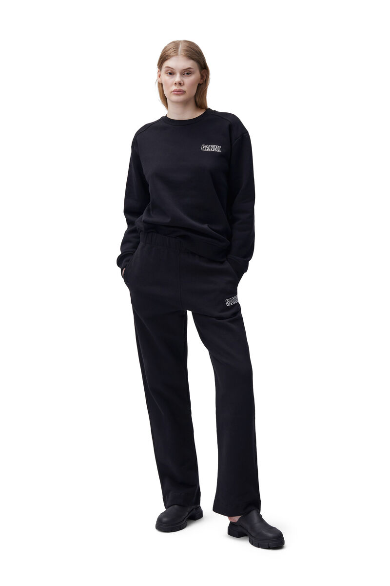 Software Isoli Loose Fit Pants, Cotton, in colour Black - 1 - GANNI