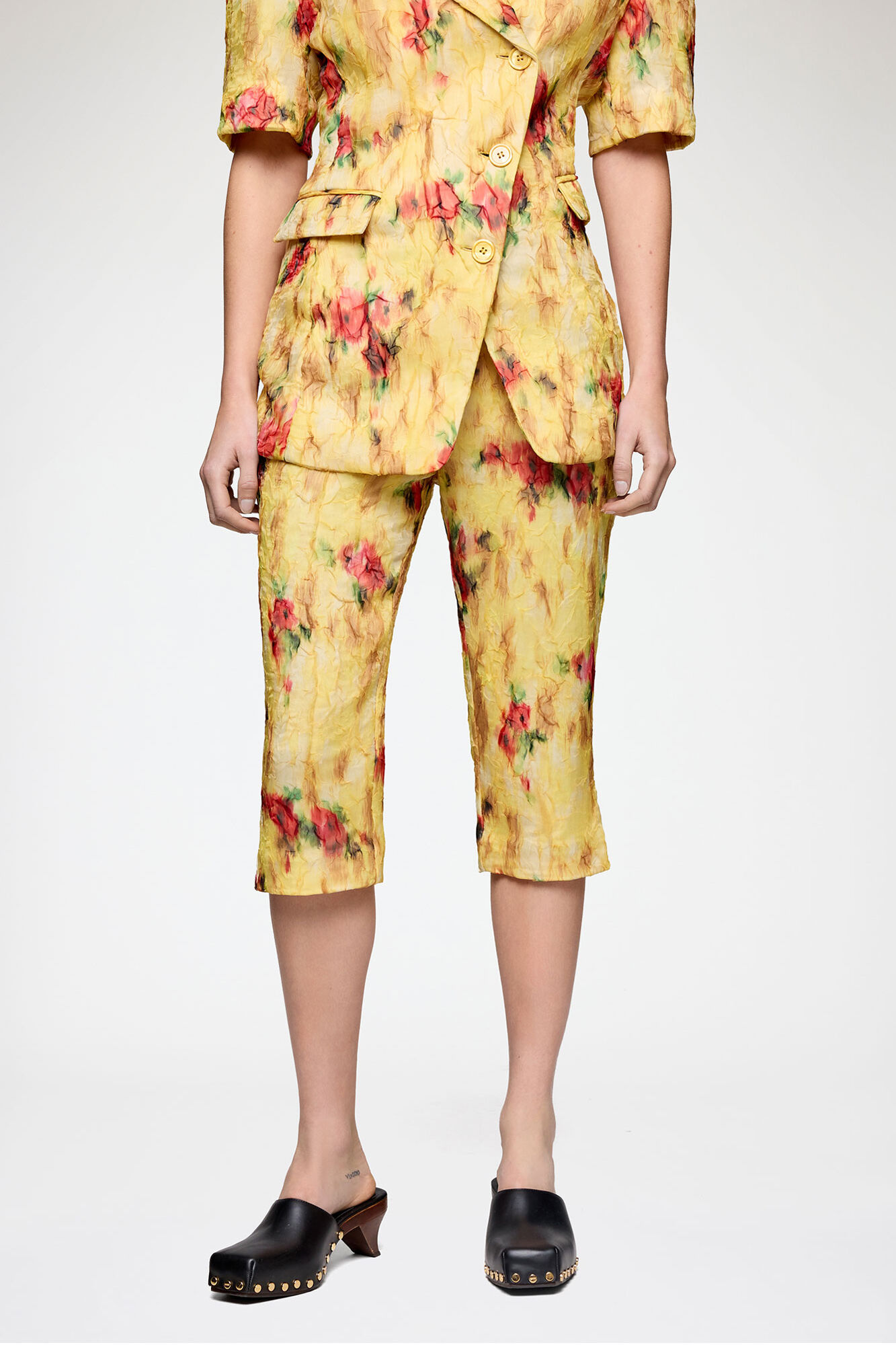 Capri Trousers in Shibori Organza, Recycled Polyester, in colour Aurora - 2 - GANNI