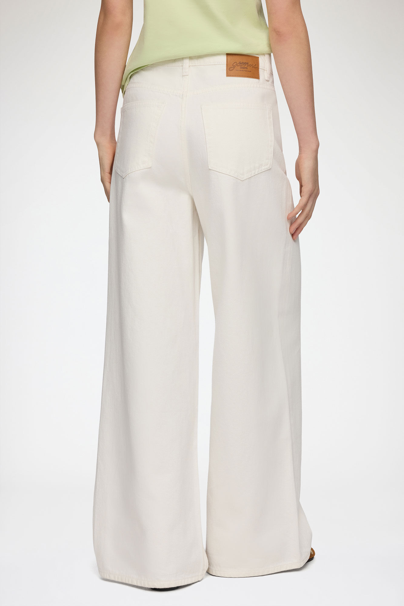 Lari Straight Jeans in White Denim | GANNI US