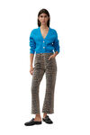 Betzy Cropped Jeans, Cotton, in colour Leopard - 1 - GANNI