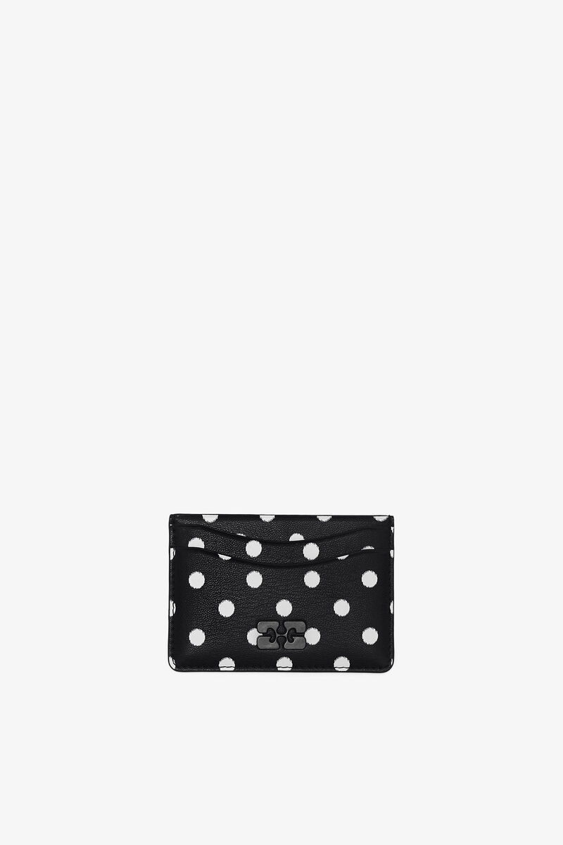 Bou Card Holder with Dots, in colour Black - 1 - GANNI