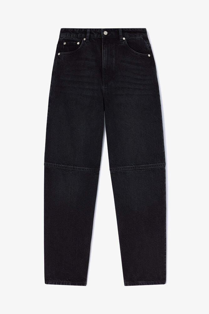 Stary Jeans in Black Rigid Denim, Black Washed