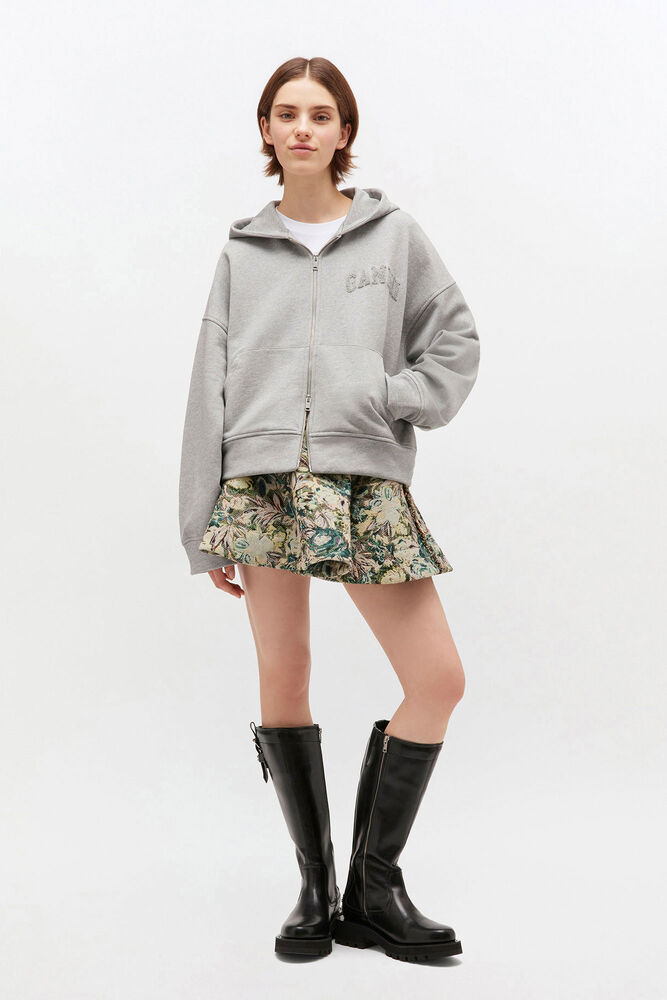 Grey Two-way Zip Hoodie, Paloma Melange