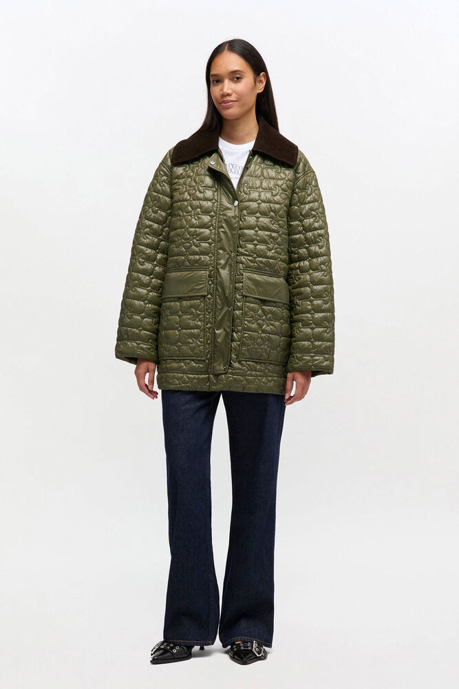 Shiny Quilt Midi Jacket, Kalamata