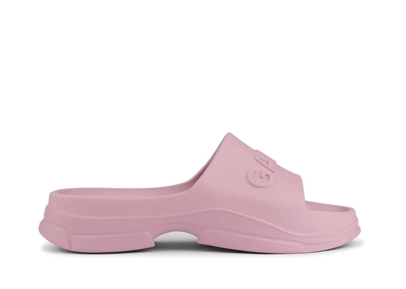 Light Pink Pool Slide Sandals, Acetate, in colour Chalk Pink - 1 - GANNI