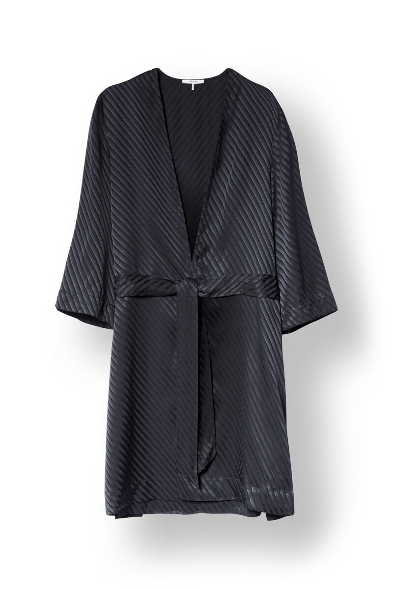 Garcia Kimono Dress, in colour Black - 1 - GANNI