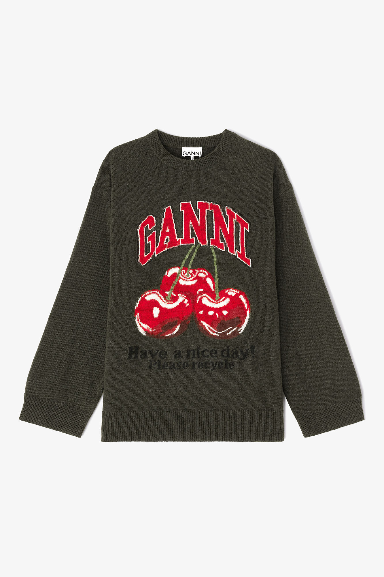 Oversized Graphic Sweater | GANNI US