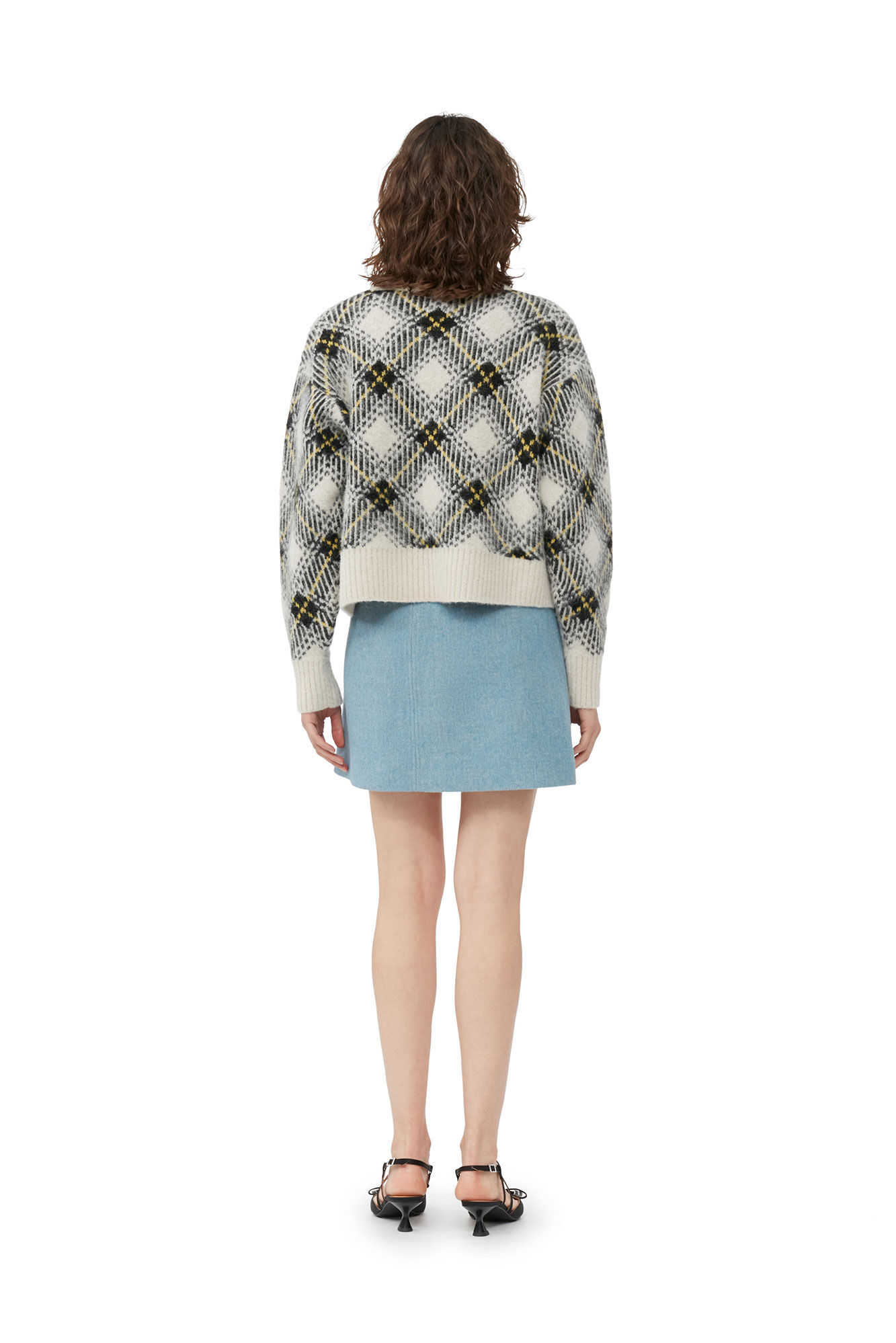 Heather Twill Wool Suiting Mini Skirt | GANNI US