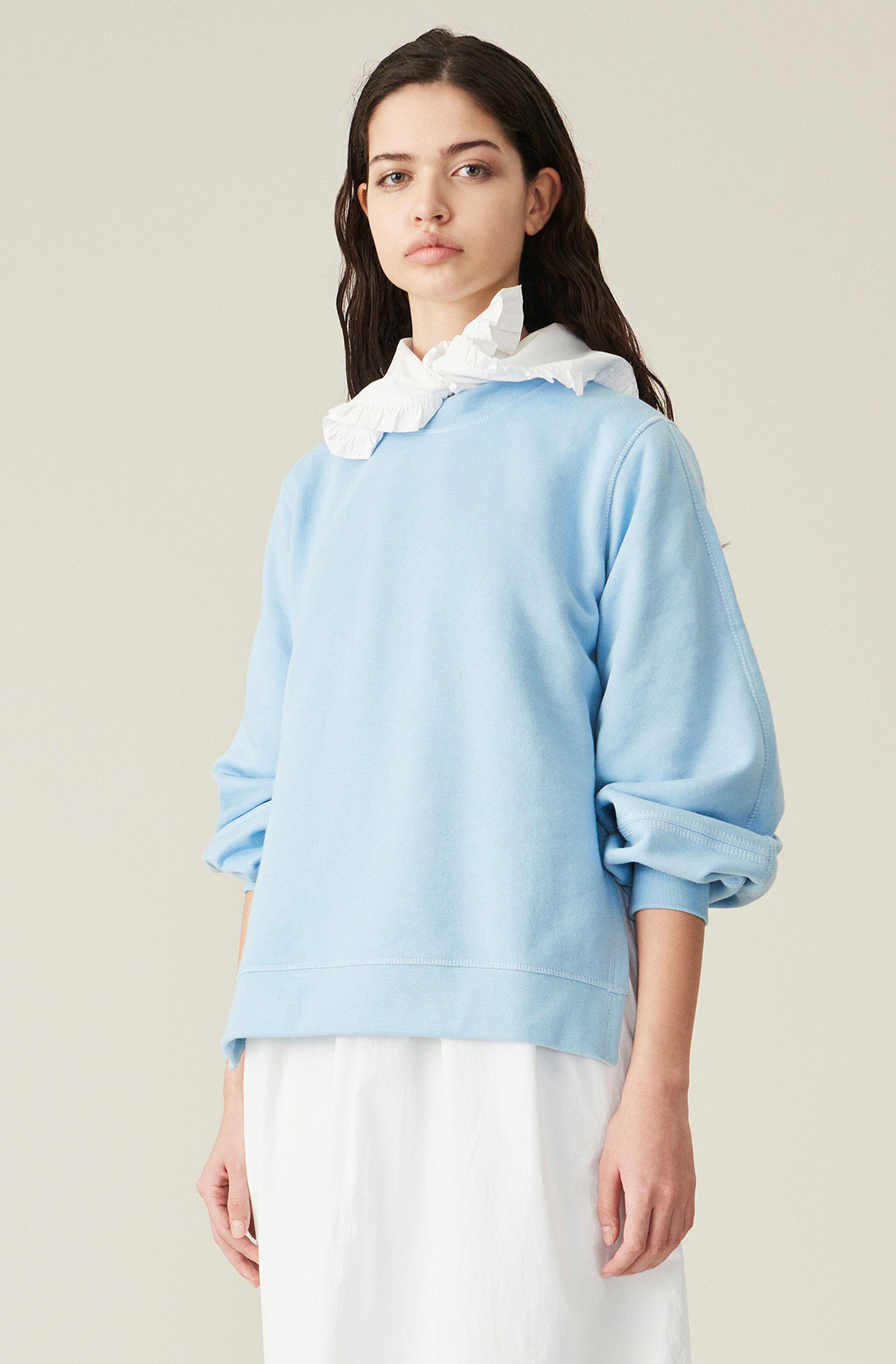 Ganni puff sleeve sweater clearance