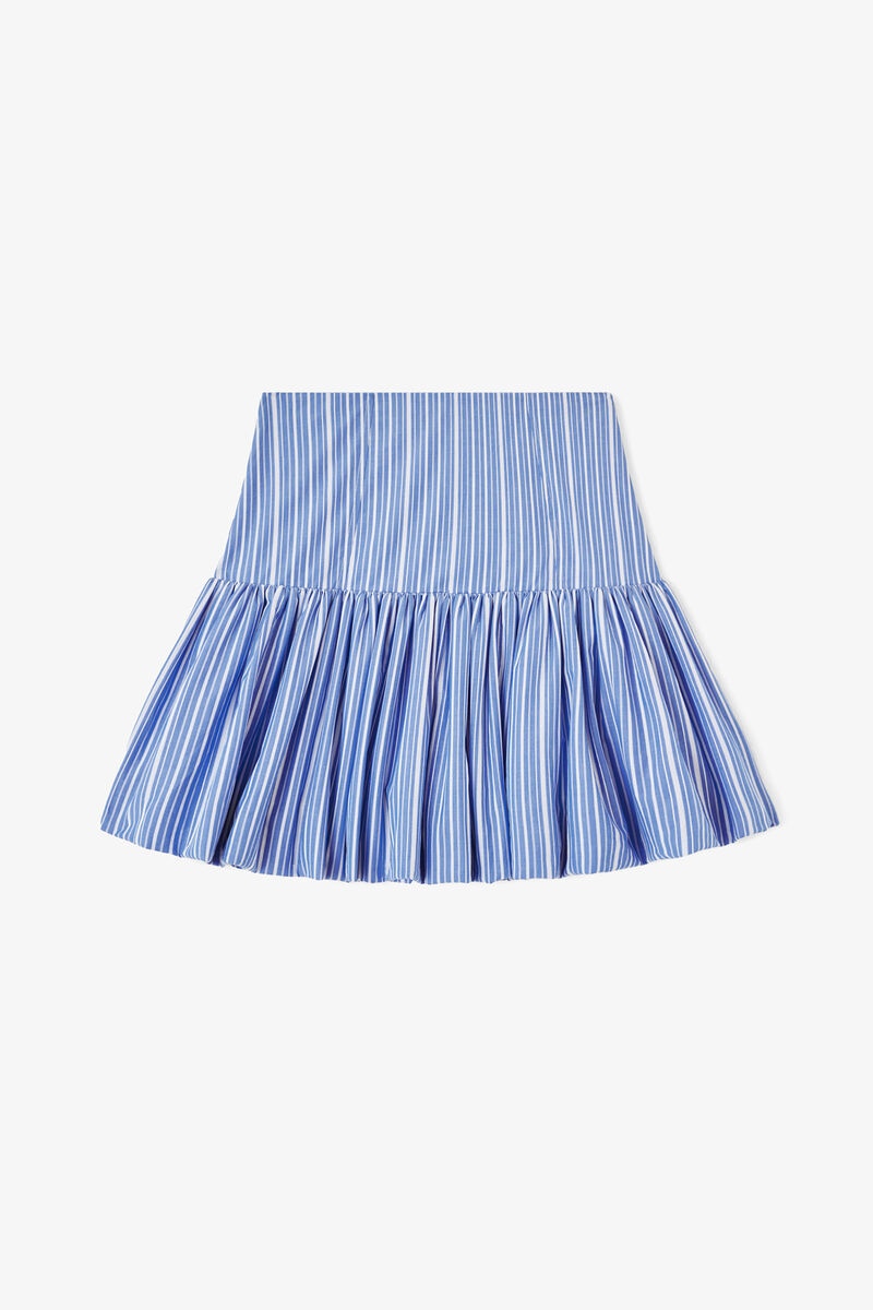 ブルーストライプ スカート, Organic Cotton, in colour Nouvean Navy - 1 - GANNI