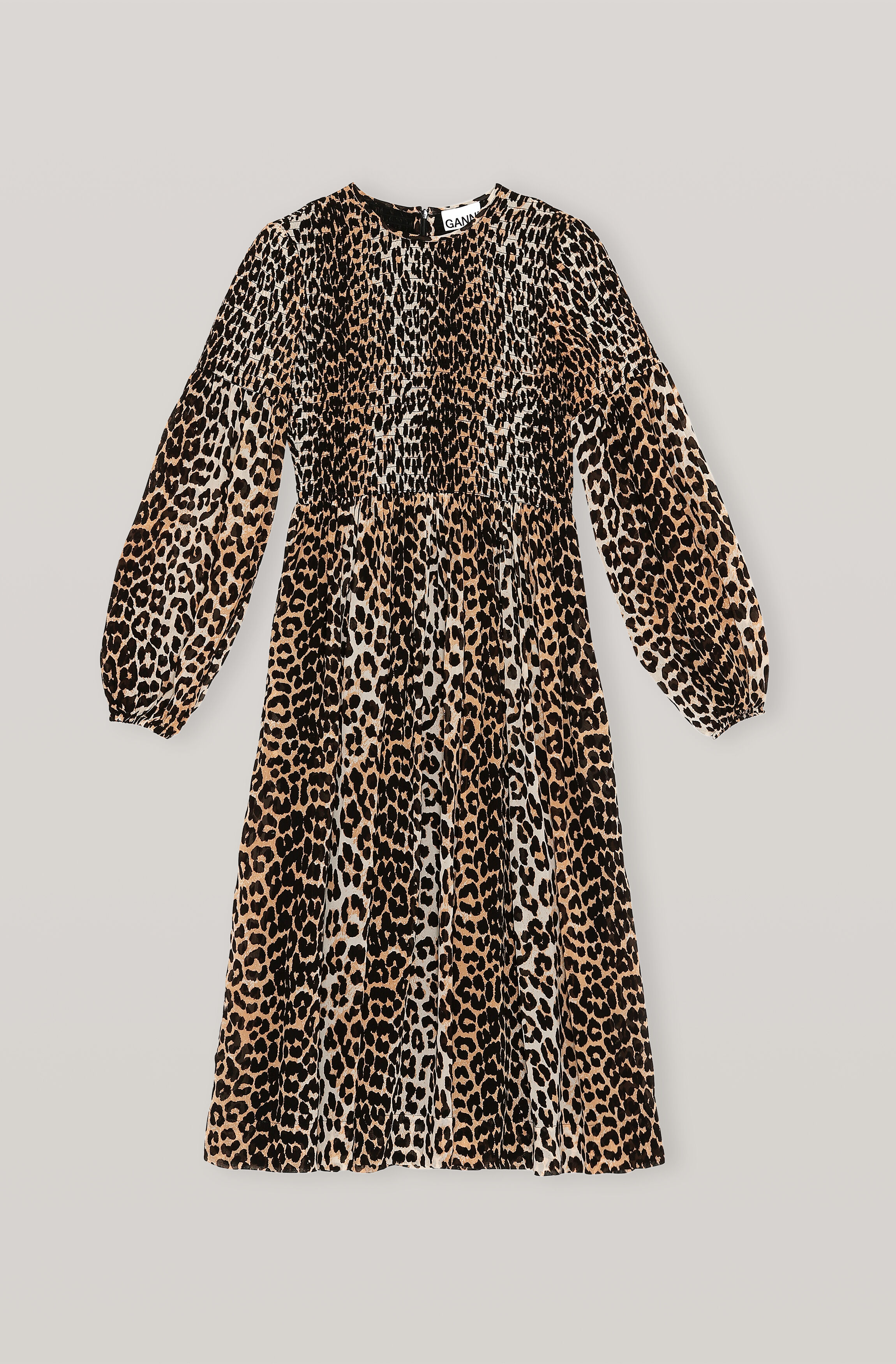 ganni printed georgette