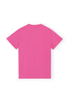 Stamp University Of Love T-shirt, Cotton, in colour Phlox Pink - 2 - GANNI