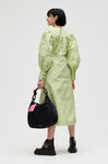 Recycled Taffeta Midi Dress, Recycled Polyester, in colour Margarita - 2 - GANNI