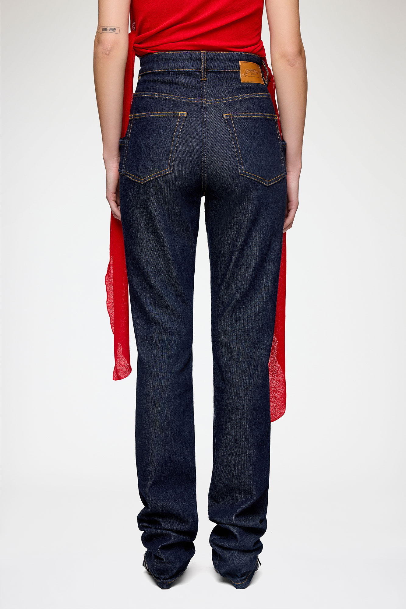 Slim Skinny Jeans in Stretch Denim, Organic Cotton, in colour Rinse - 3 - GANNI