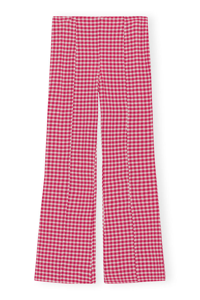 Stretch Seersucker Cropped Pants, Love Potion