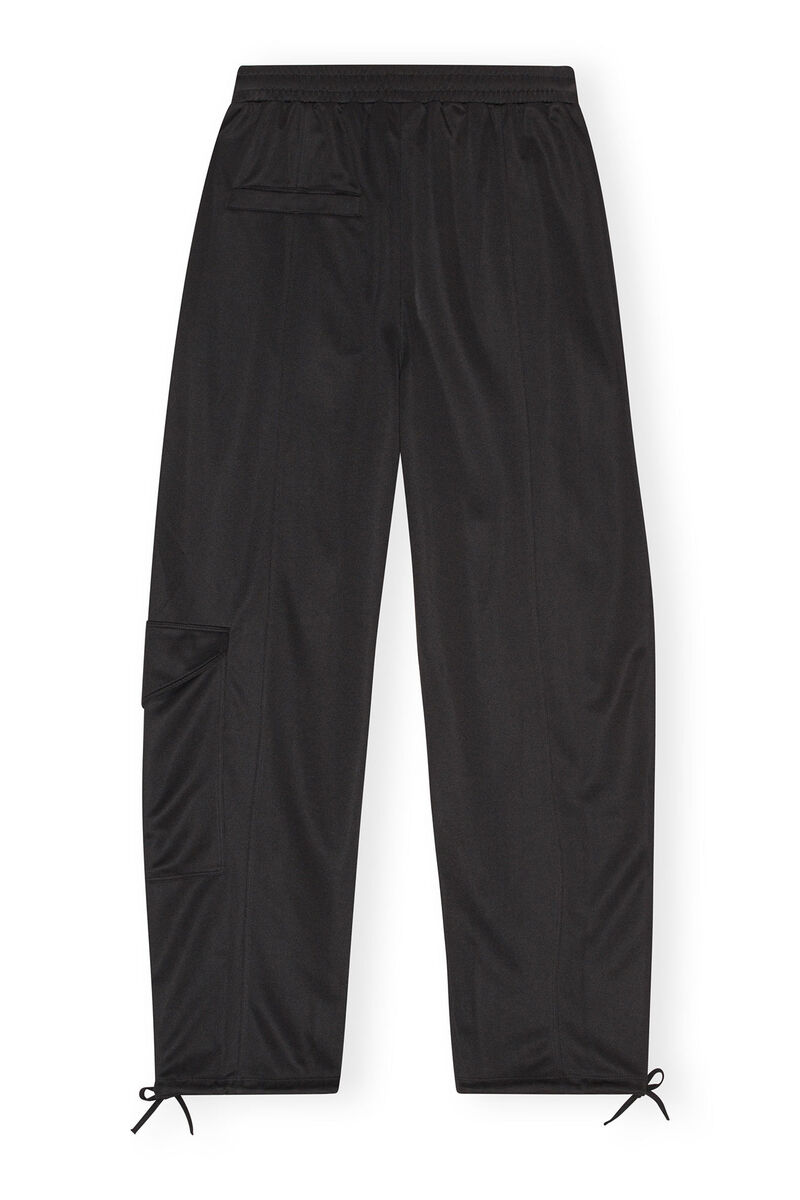 Sporty Jersey Loose Pants, Recycled Polyester, in colour Black - 2 - GANNI