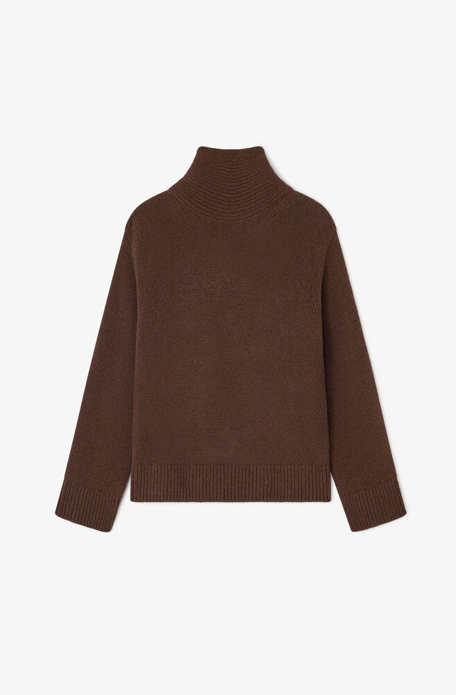 Brown Open Back Jumper, Shaved Chocolate