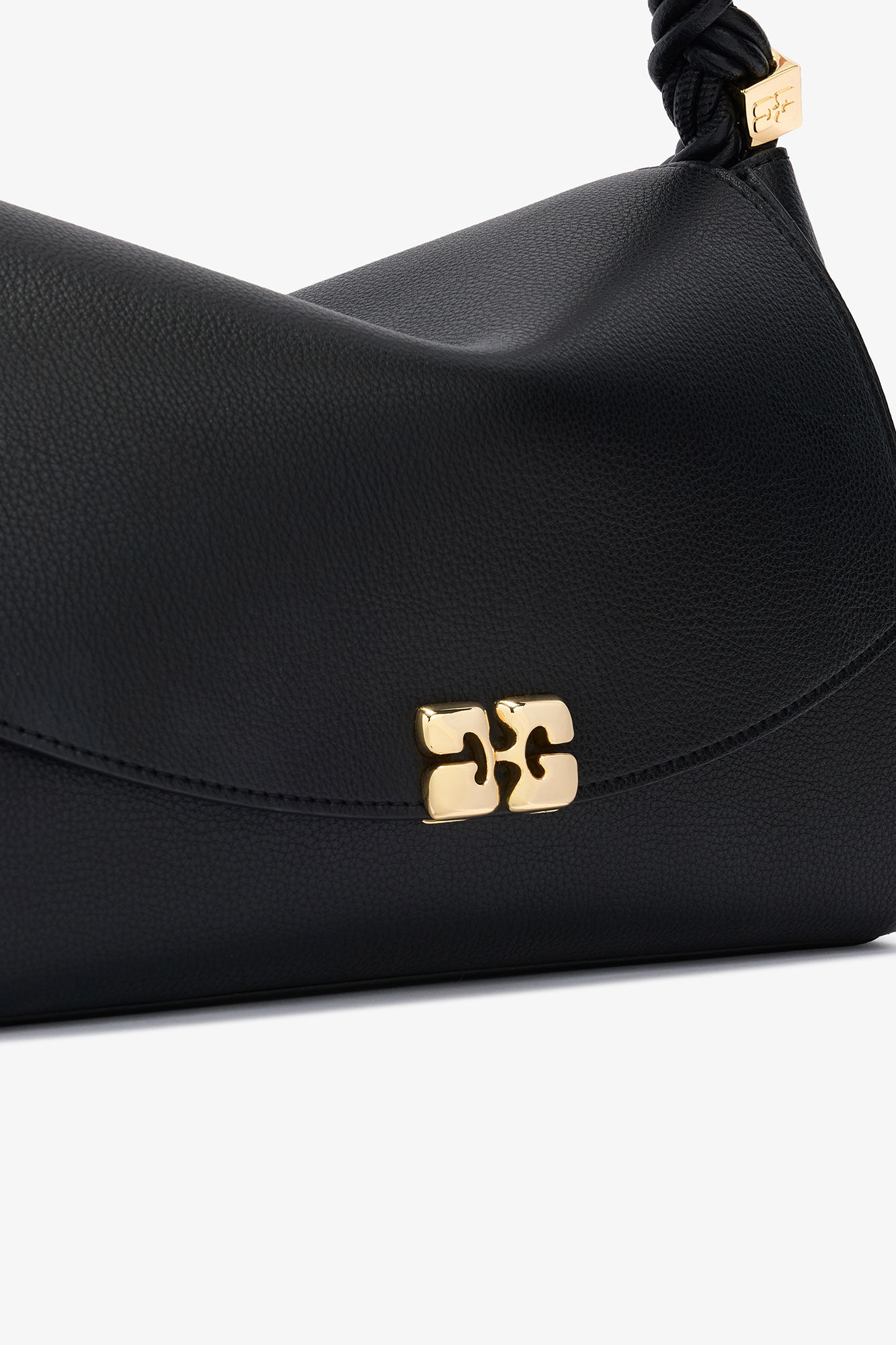 Very Bou taske grained i sort, Polyurethane, in colour Black - 4 - GANNI