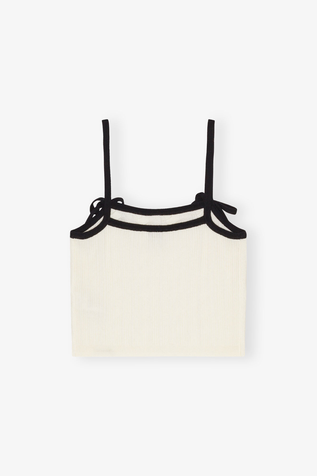 Cashmere Mix Cable Knit Top, Cashmere, in colour Egret - 2 - GANNI