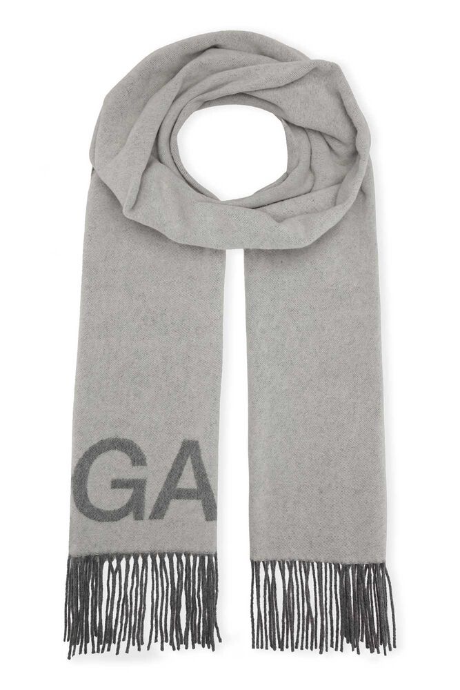 Fringe Logo Scarf, Paloma Melange