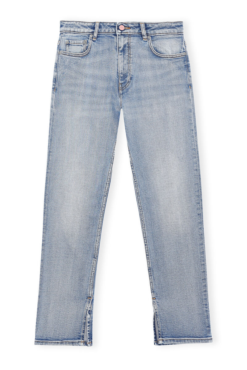 Beksi Jeans, Elastane, in colour Light Blue Vintage - 1 - GANNI