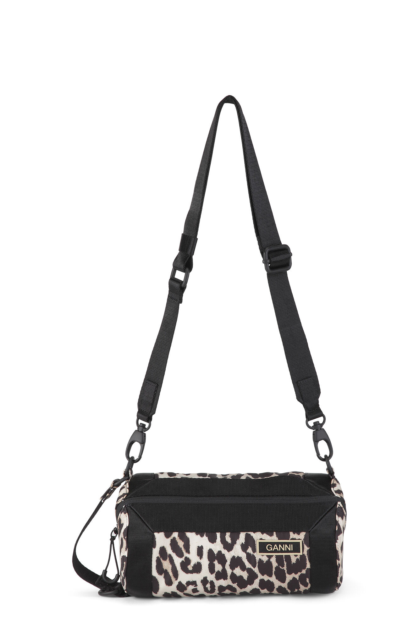 ganni leopard crossbody bolsa